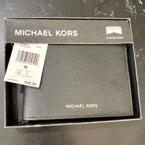 Michael Kors Slim Billfold Wallet, Andy, Black